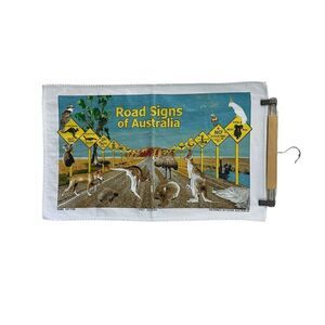 Citer Australia Road Signs Cotton Kitchen Tea Towel 28" X 17.75" Souvenir